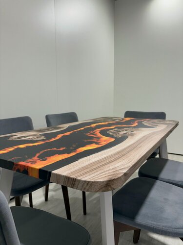 Изображение товара Стол кухонный обеденный прямоугольный дизайнерский лофт THETABLE•RU 120х80 4.15/4.2