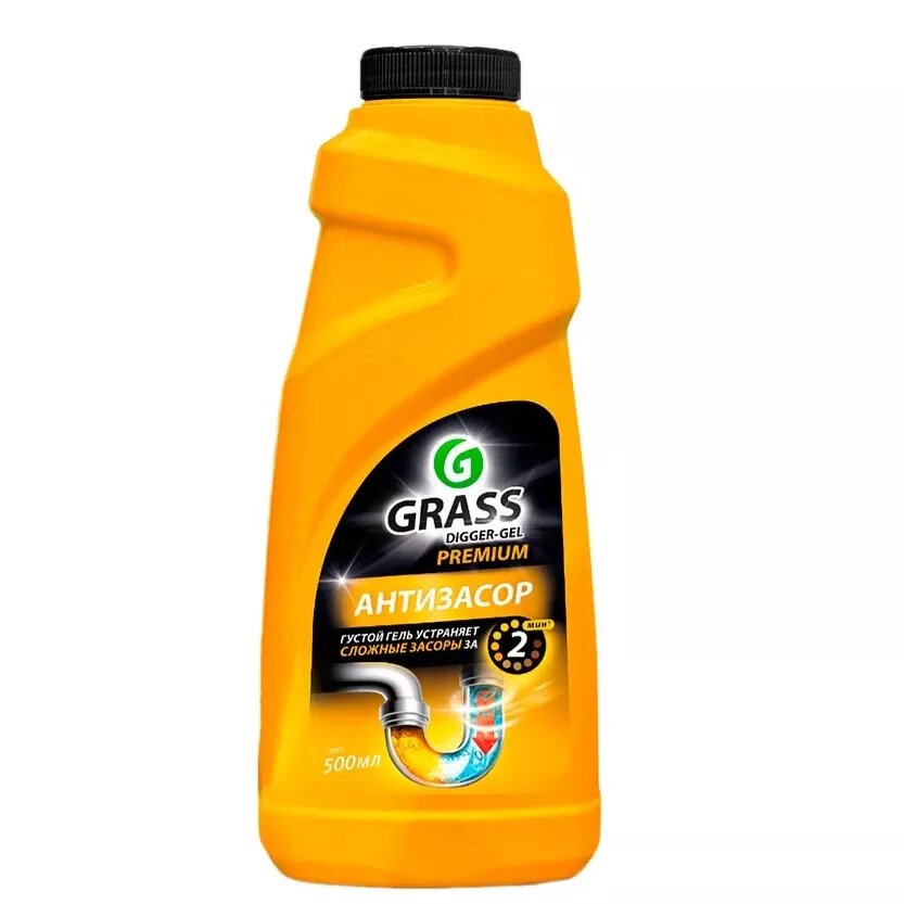 Антизасор GRASS DIGGER "Digger Granules", прочистка труб, 500 мл