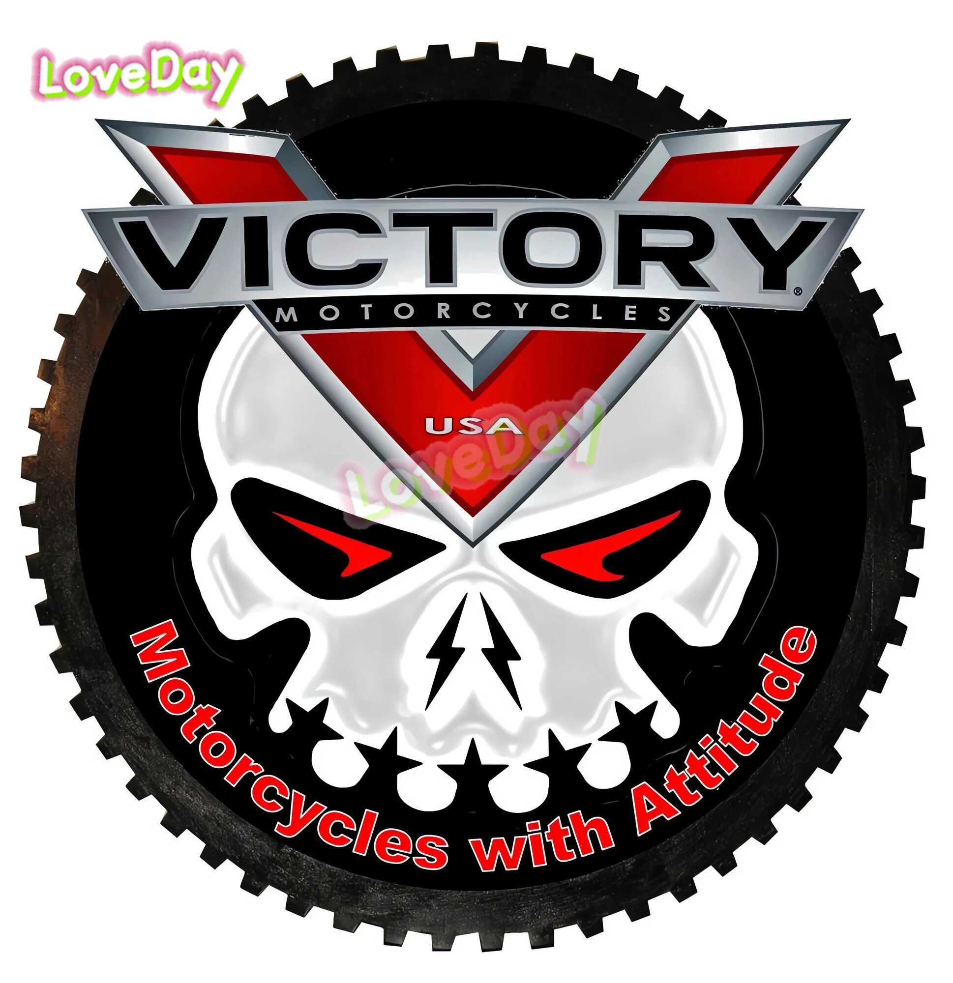 Мотоцикл Victory Flying "V" наклейка США большой "V" шлем корпус топливный бак наклейка мотоцикл клуб настенная наклейка