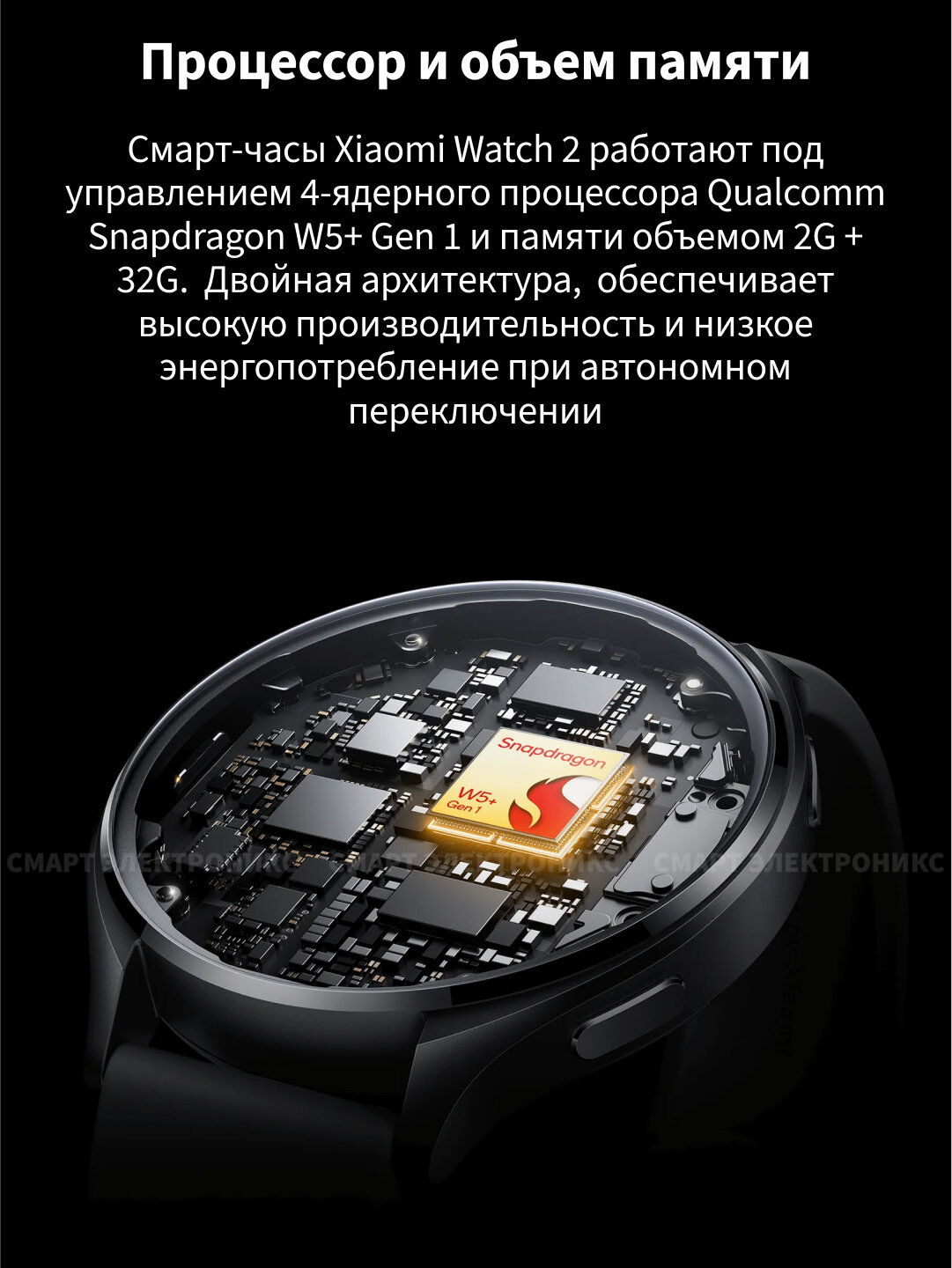 Смарт-часы Xiaomi Watch 2 Black Case With Black TPU Strap (BHR8035GL) — фото 1