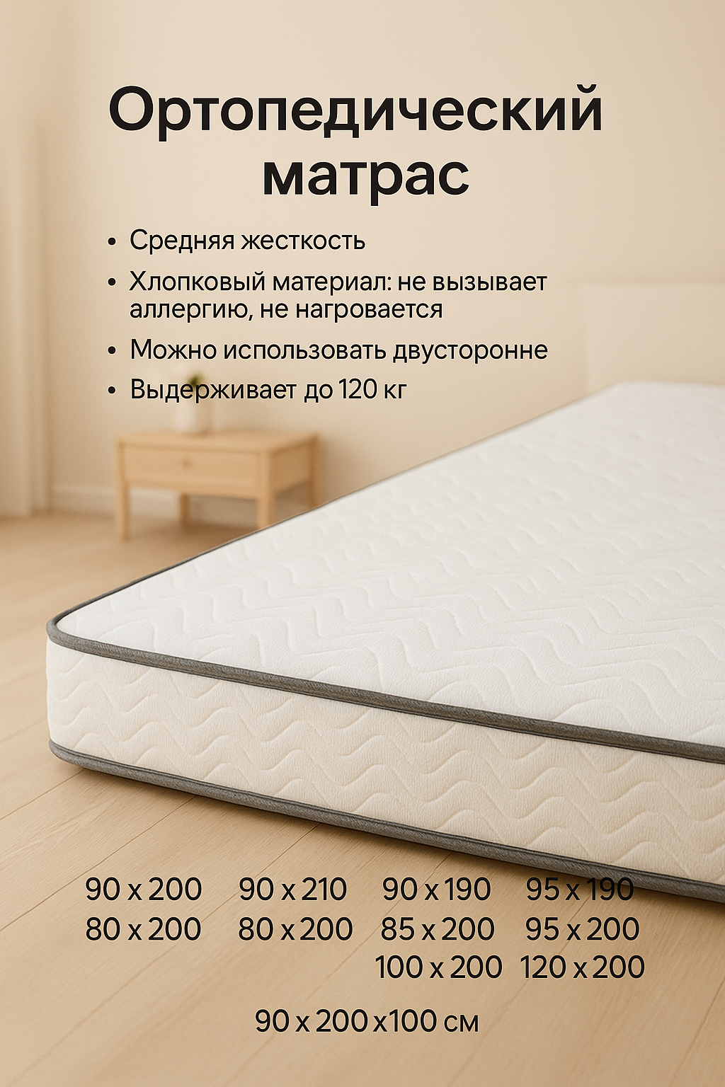 Ортопедический матрас "С массажным эффектом", анатомический матрас, массажный матрас — фото 1