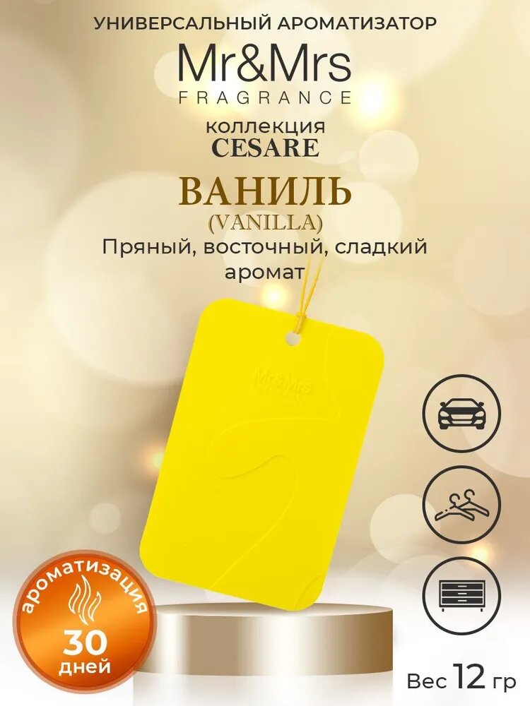 Ароматизатор для авто Mr&Mrs Fragrances Cesare Card, итальянский дизайн