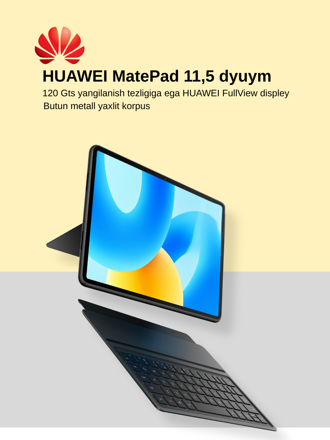Huawei Mate Pad 11.5 (Wi-Fi) 120 Гц Display 11,5 +Съемная клавиатура, 8/256 ГБ, Space Gray