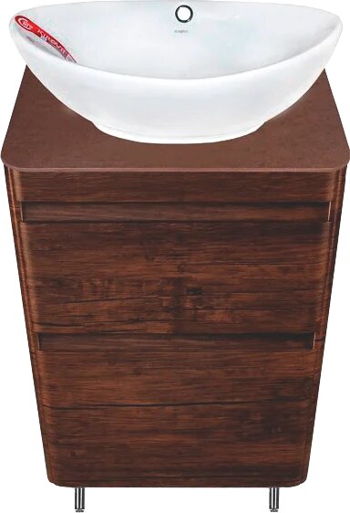 Тумба под раковину со столешницей Style Line Атлантика 60 Люкс Plus напольная старое дерево столешница бежевая темная