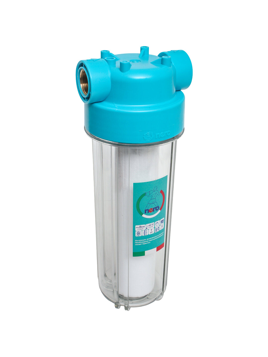Фильтр для воды NERO, магистральный, очистка от хлора, прозрачный — фото 1