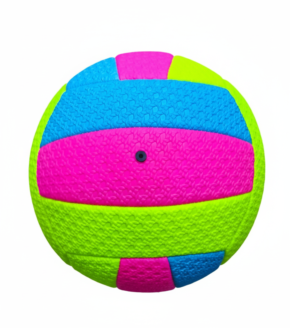Волейбольный мяч Wowing, многоцветный, неоновый, синий, фуксия, салатовый — фото 1