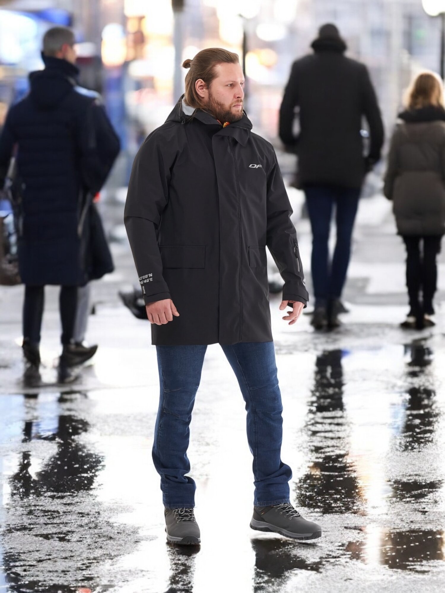 Плащ-дождевик Dragonfly Raincoat 2.0 2024, размер M, black — фото 1