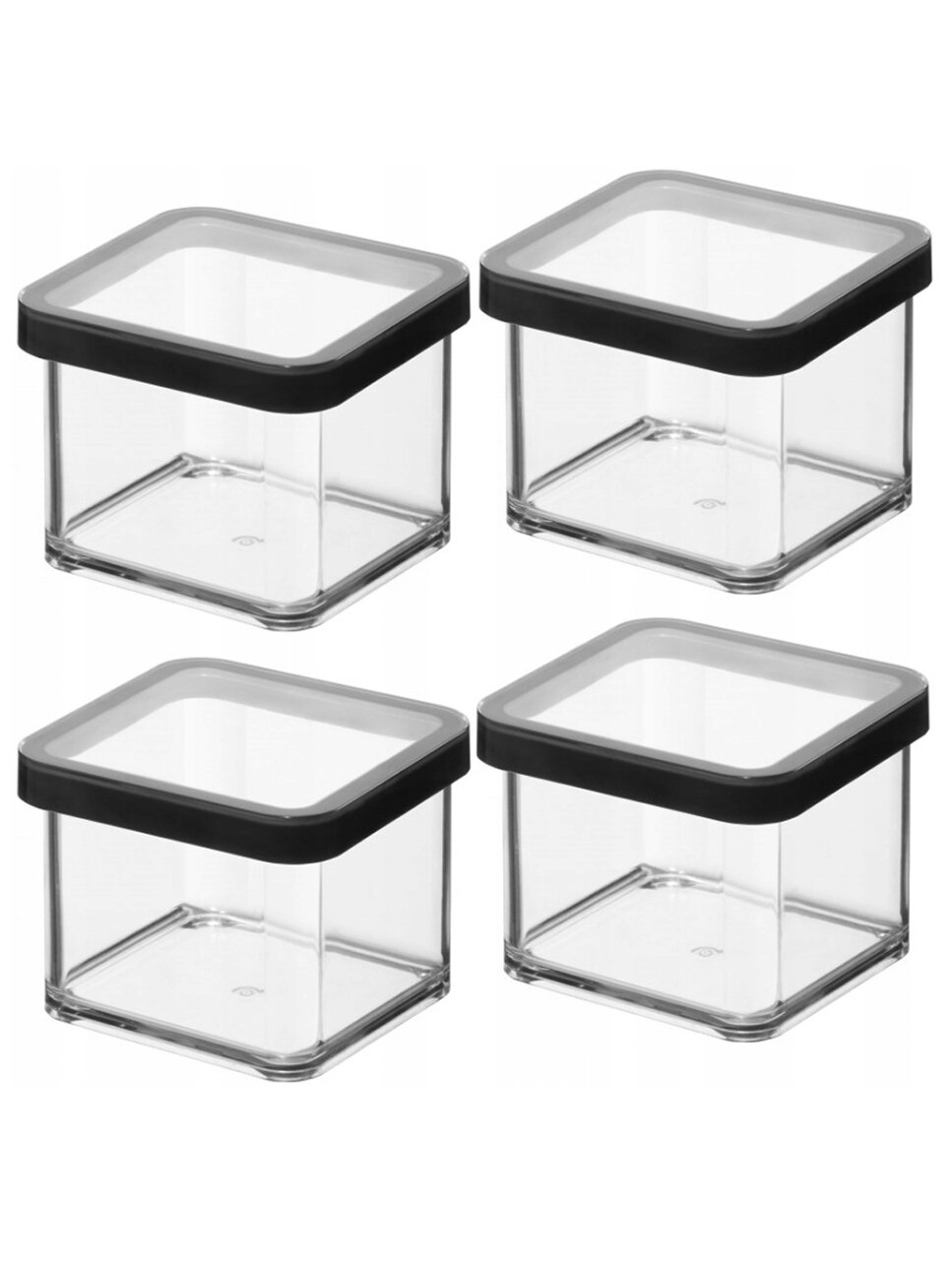 Набор контейнеров для хранения сыпучих продуктов на кухне круп муки сахара Rotho LOFT 05 литра 4 шт.