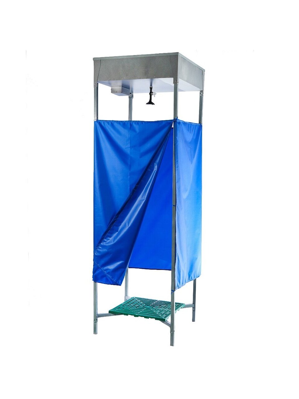 Душ садовый 128 л бак антикоррозийный 2 шторки ПВХ деревянный поддон с ЭВН