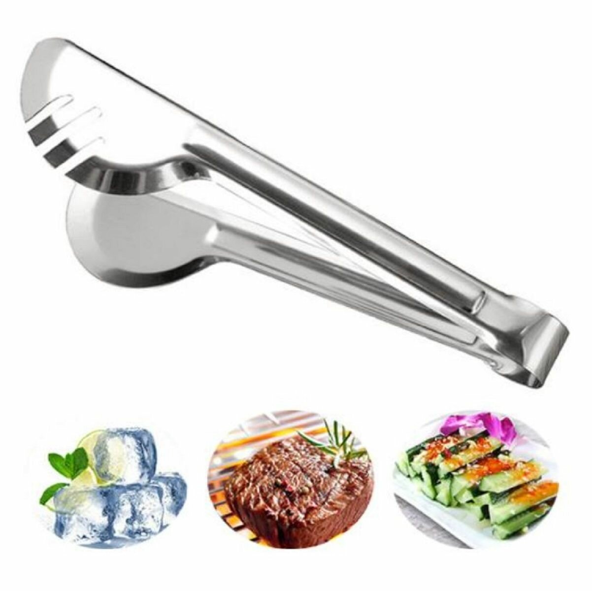 Щипцы кухонные металлические для еды — фото 1