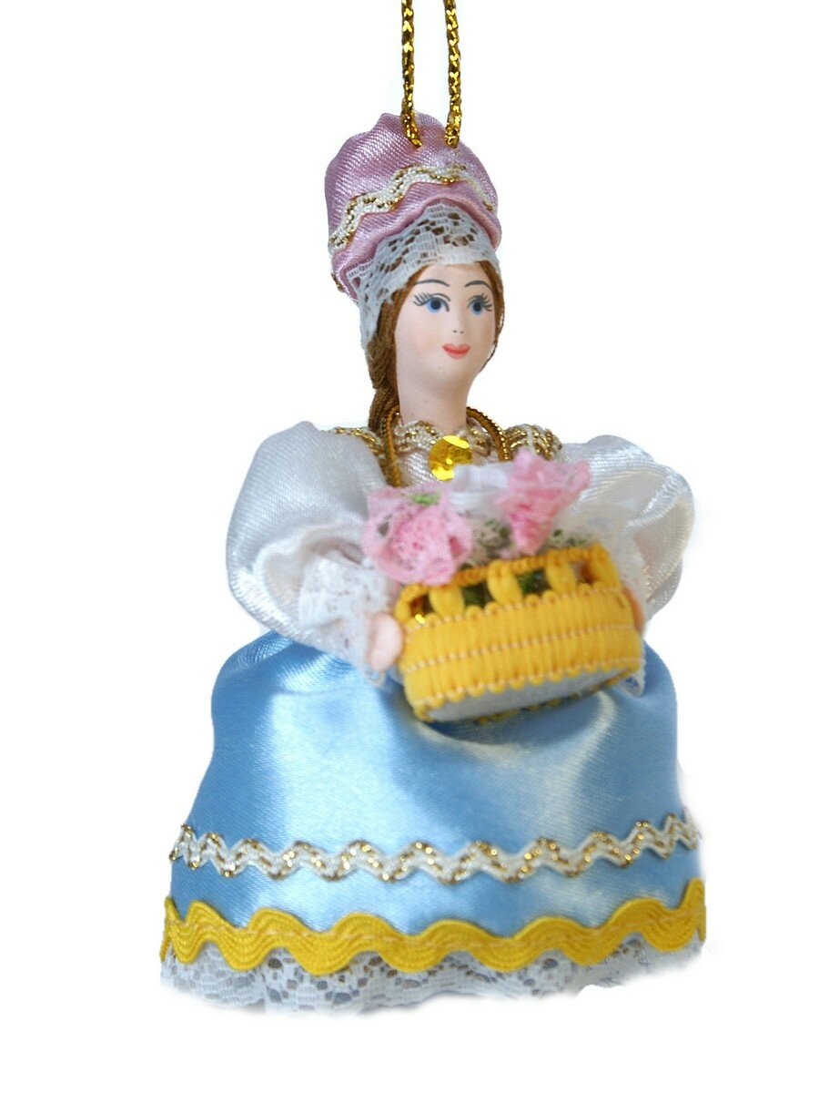 Кукла-подвеска сувенирная Цветочница