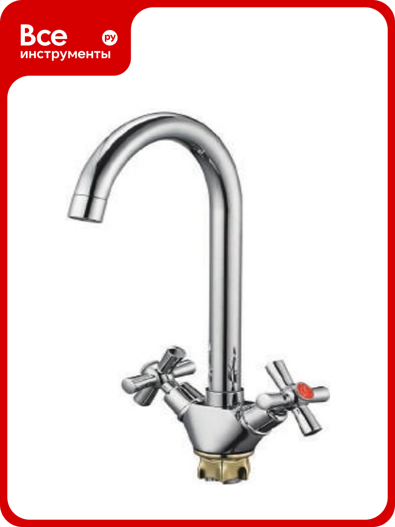 Смеситель для кухни Solone с поворотным изливом  хром KOA4 C722
