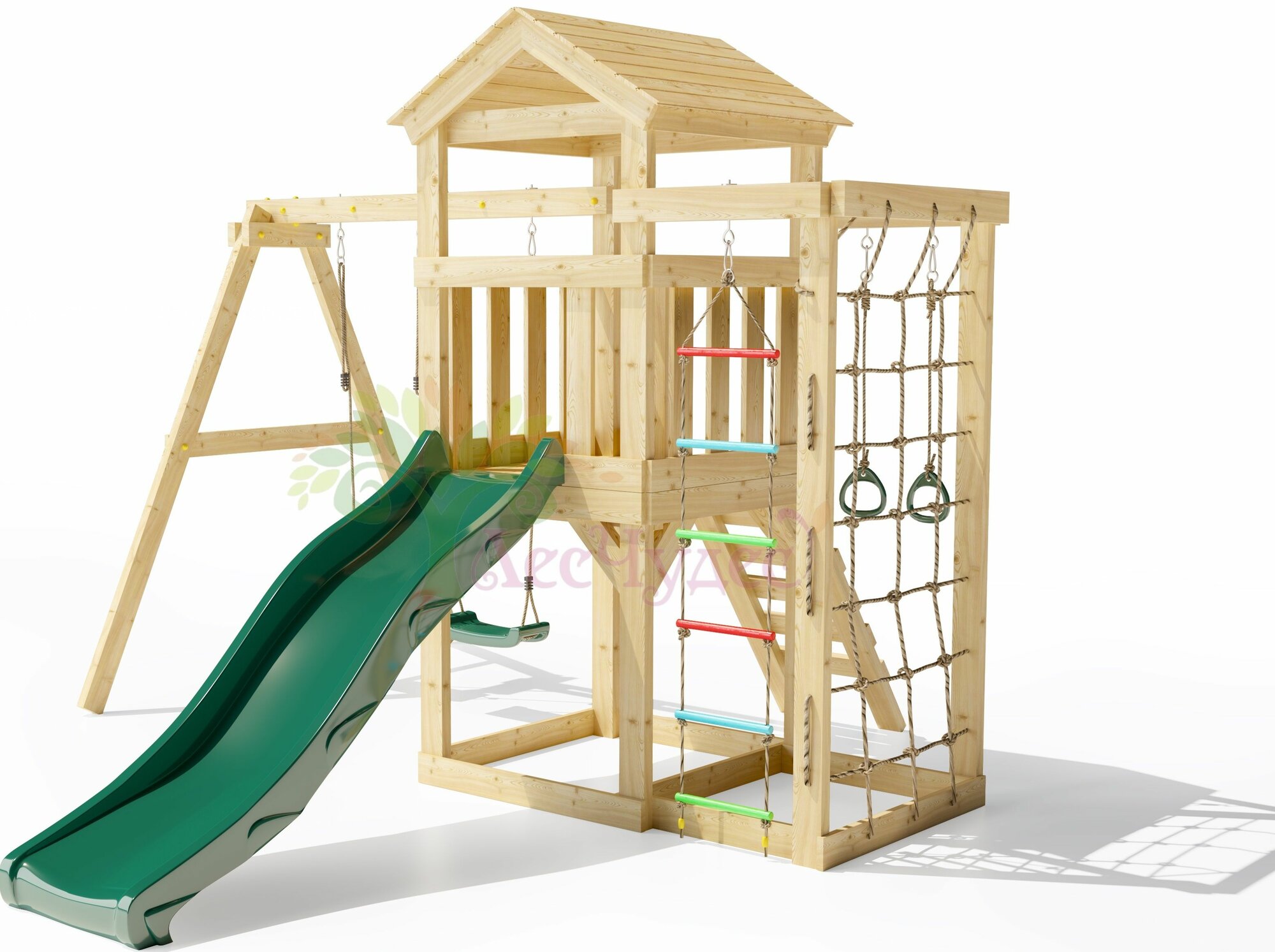 Детская площадка легенда леса стандарт 3 с горкой 1.75м