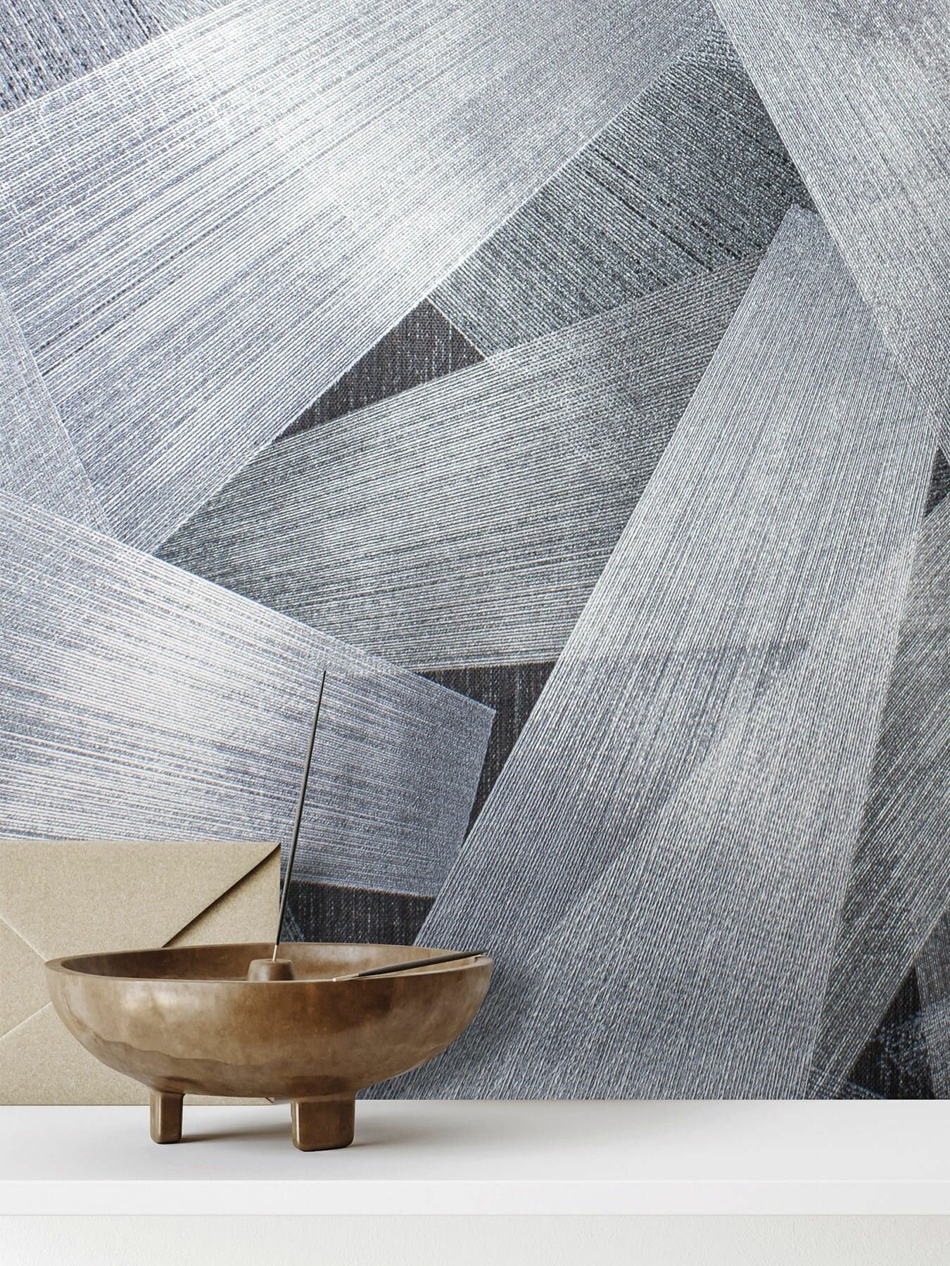 Обои винил горячего тиснения моющиеся на флизелиновой основе Marvig Ультра 1.06м х 10.05м полосы цвет серый 00096330