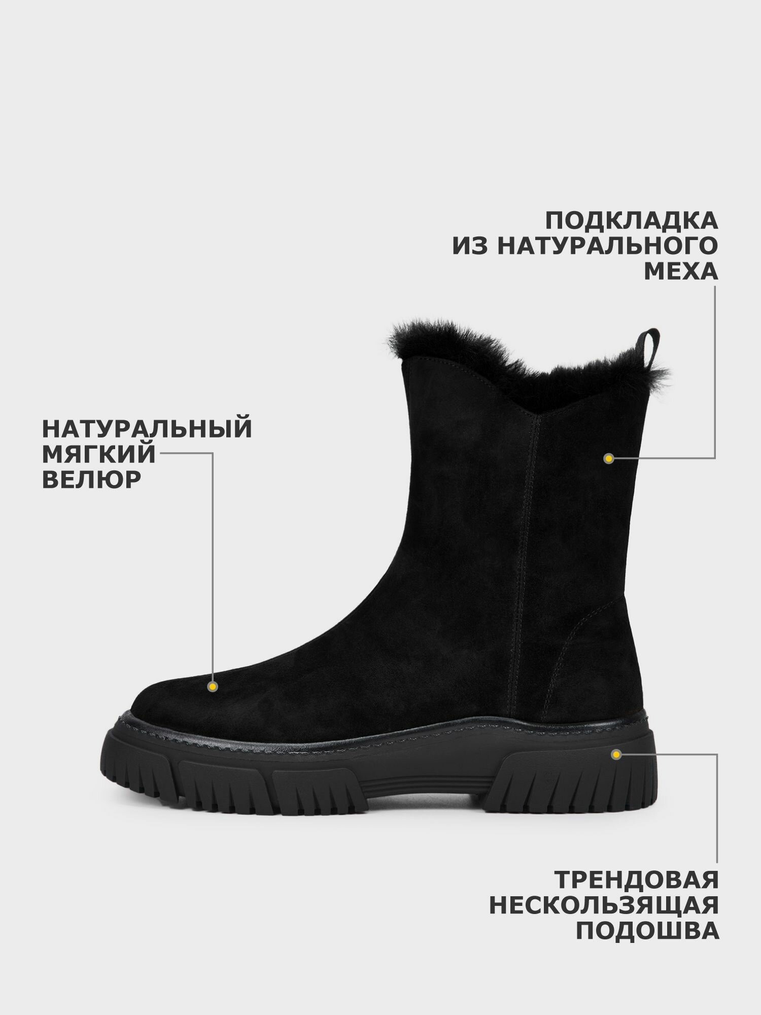 Ботинки дерби Salamander, размер 38, черный — фото 1