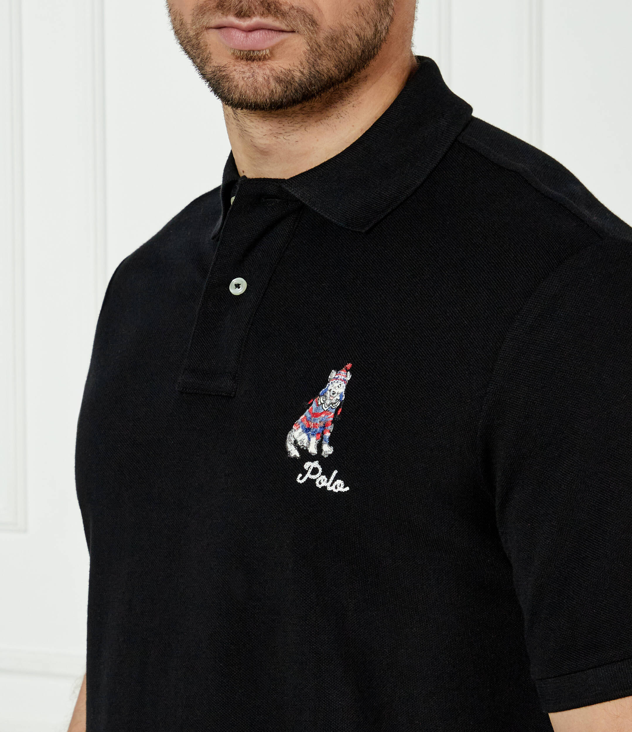 Поло Polo Ralph Lauren, размер L, чёрный — фото 1