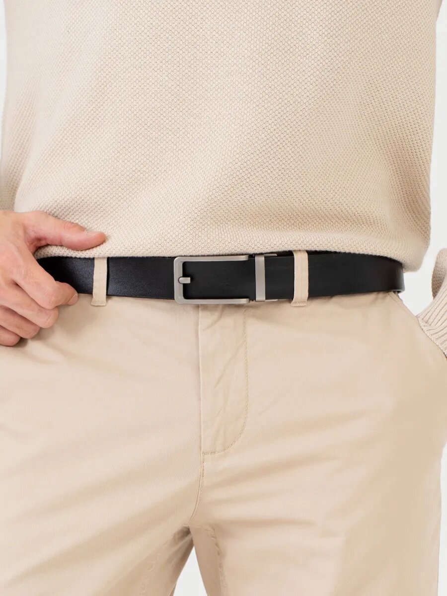 Ремень FAUSTINI для мужчин и женщин, размер 120, черный — фото 1