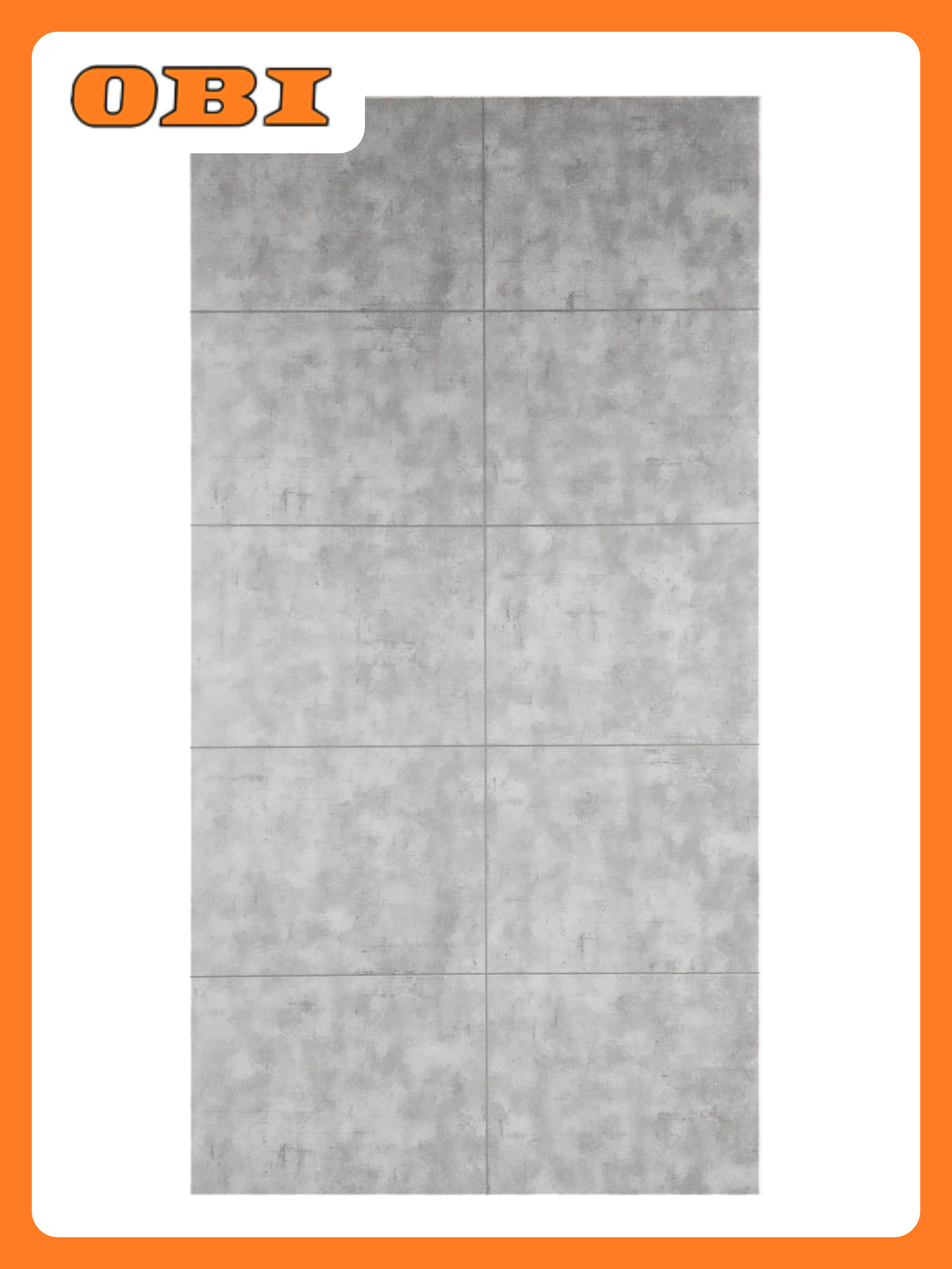 Стеновая панель "Бетон" МДФ 122х244х3 см серая матовая рельефная