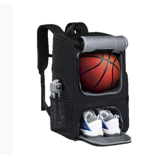 Баскетбольная сумка-рюкзак с отделением для обуви с держателем для мяча большие баскетбольные аксессуары спортивная сумка волейбольная сумка рюкзак black