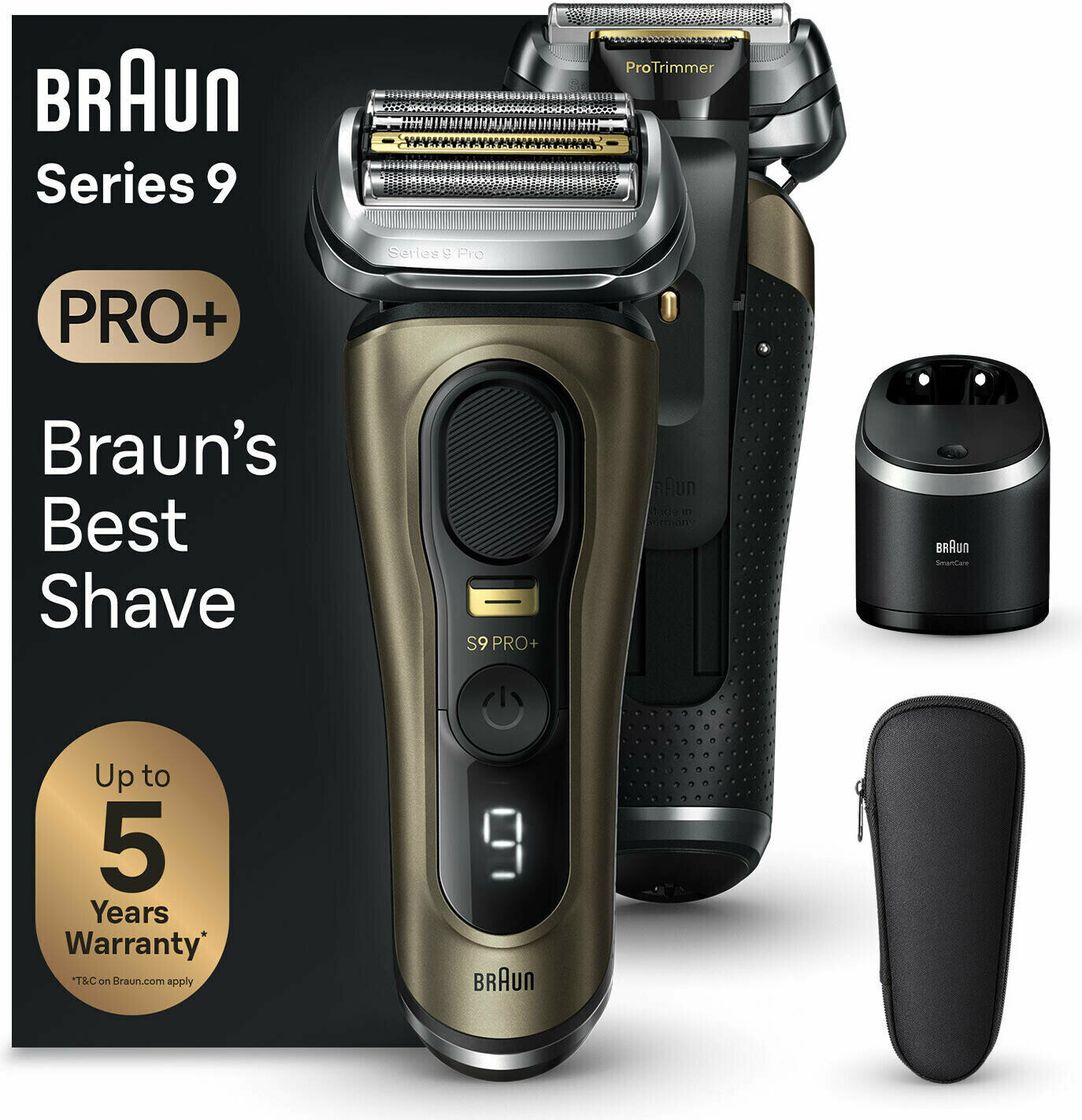 Электробритва беспроводная Braun Series 9 Pro+ 9569cc для сухого и влажного бритья, Германия