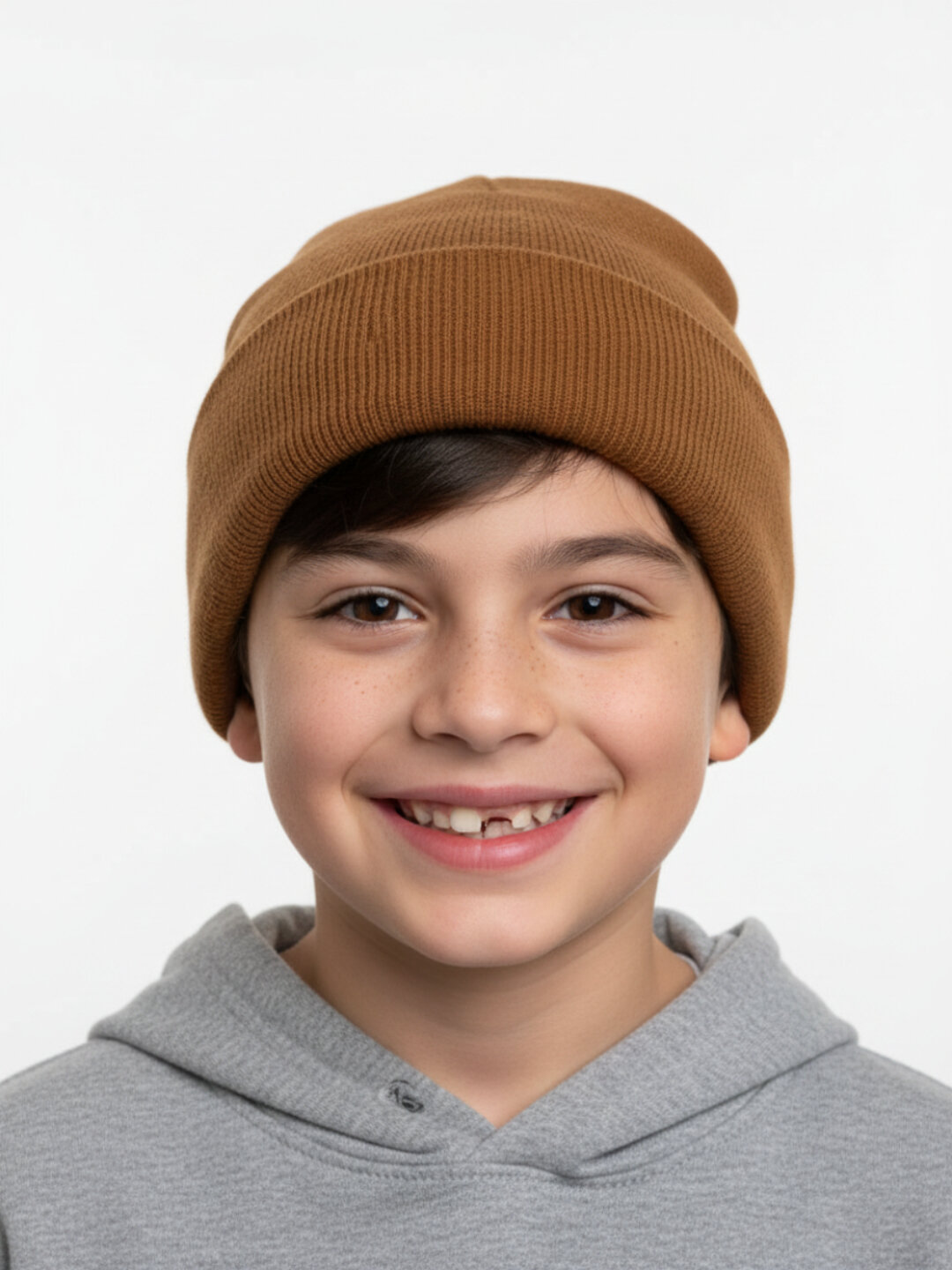 Шапка для девочек, размер 60, медный — фото 1