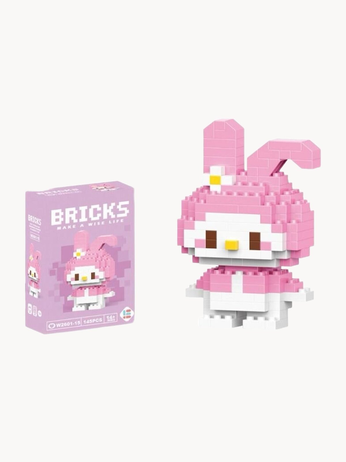 3D конструктор из миниблоков 3Д фигурки мини Розовый Кролик Зайчик