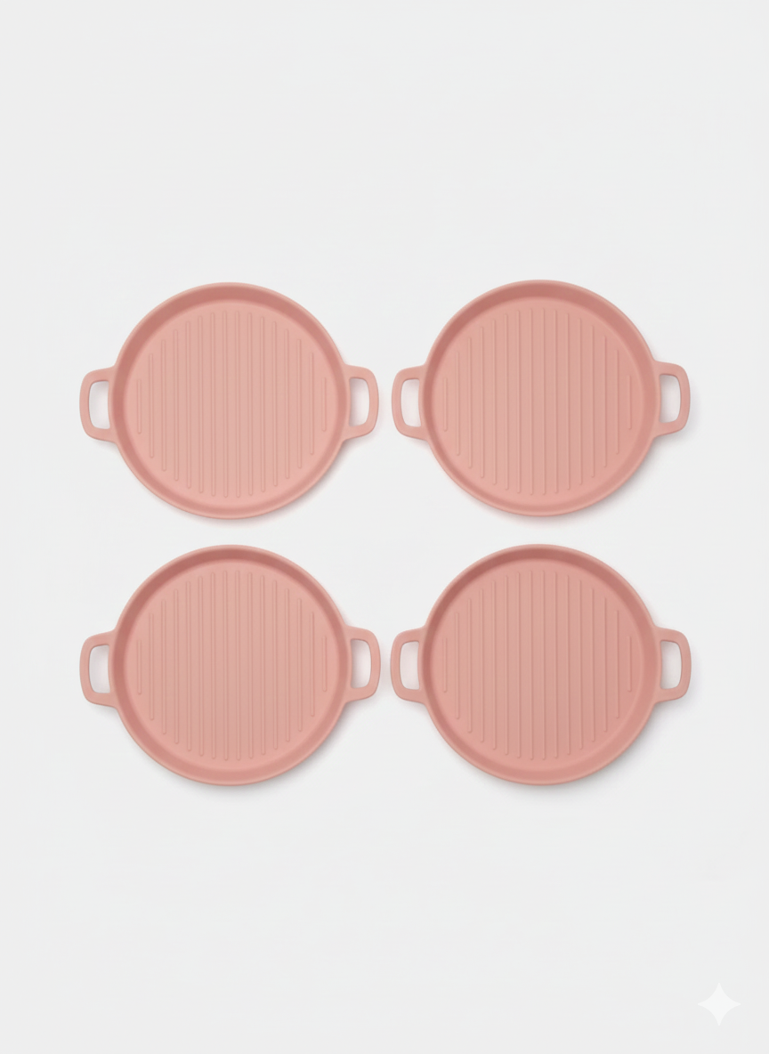 Круглые керамические тарелки "HAPPY KITCHEN", бренд, ручная работа