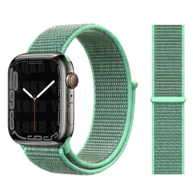 Ремешок Sport Loop Green GNSTPST44, для iWatch, обхват 145-220мм — фото 1
