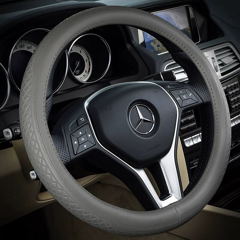 Кожаный чехол для рулевого колеса Honda Acura CDX RDX TLXL, всесезонный, серый - премиум-качество