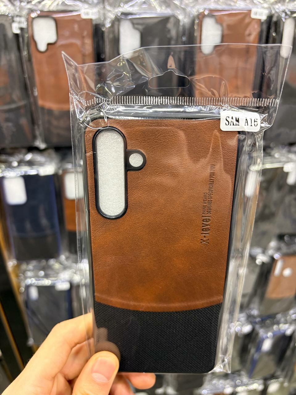 Премиальный комбинированный чехол с кожаной и текстурной поверхностью для HONOR X7D