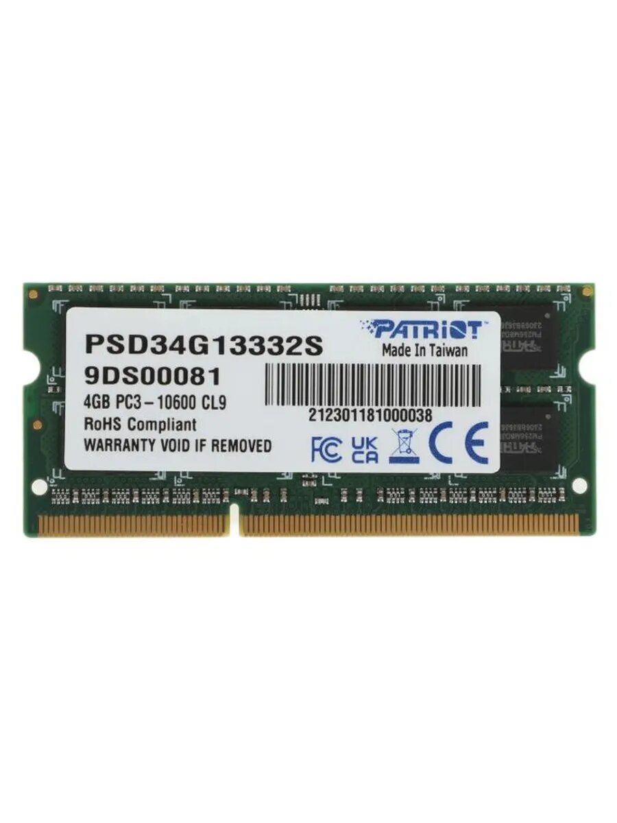Signature PSD34G13332S 4 ГБ SO-DIMM DDR3, 1333