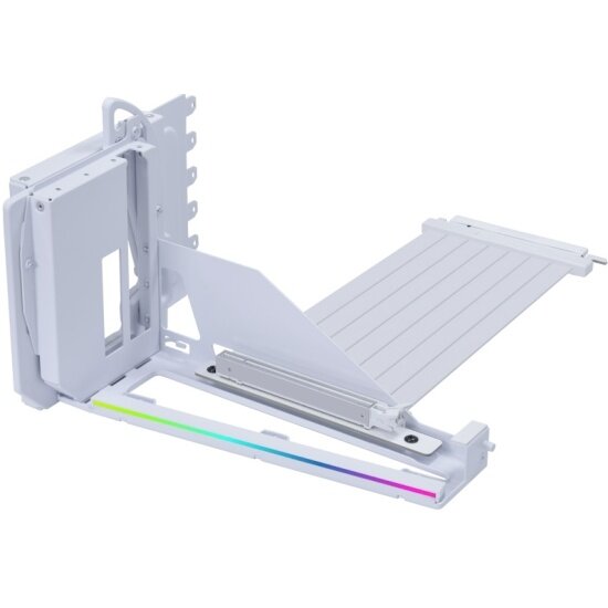 Крепление Lian LI для вертикальной установки GPU с райзер-кабелем 200мм Gen.5.0 и ARGB подсветкой, белый