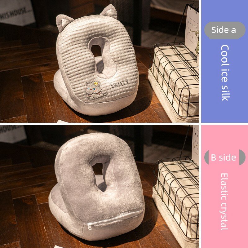 Кошка из льняной ткани, подушка для сна в офисе и школе, мягкая ткань, удобно для перерывов за столом