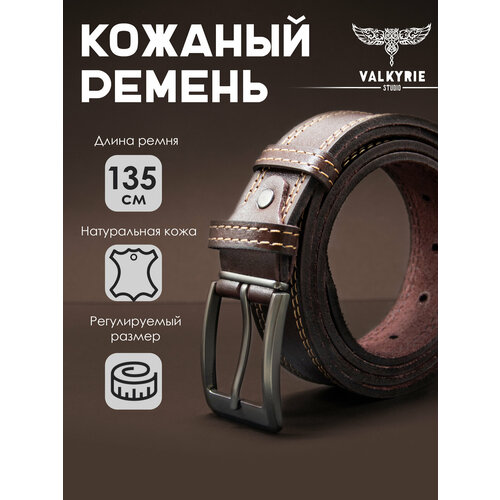 фото Ремень valkyrie studio для мужчин, размер 135, коричневый