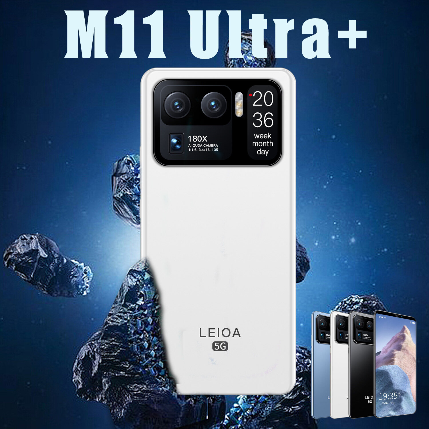 Смартфон M11Ultra, 10 ядер, 5G, Android 1, большой экран 6.1, белый — фото 1
