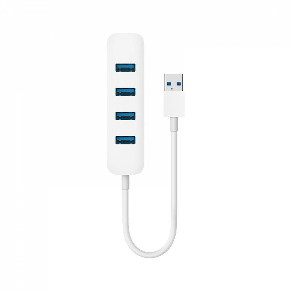USB-концентратор Xiaomi XMFXQ01QM 4x1, белый, 4 разъема, длина кабеля 20 см