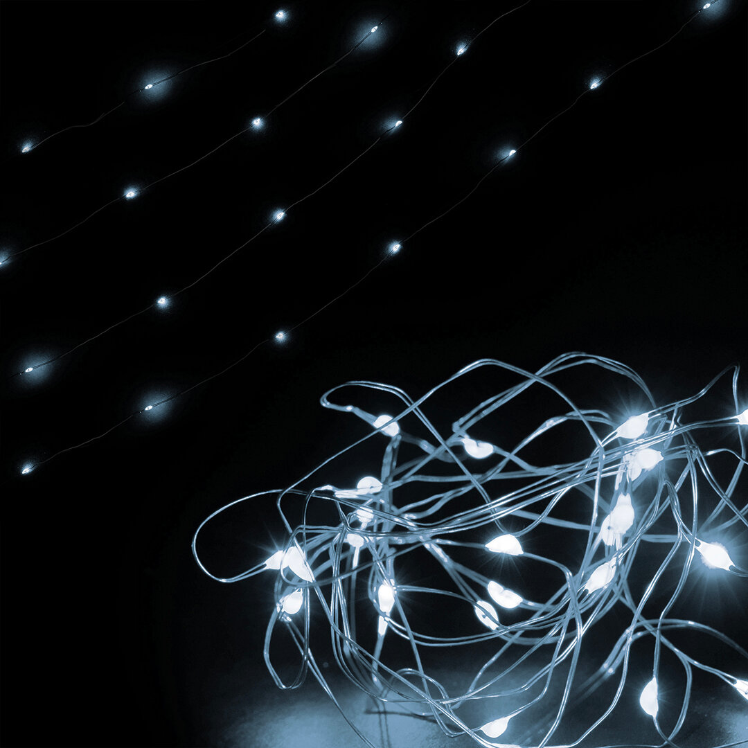 Гирлянда светодиодная Дон Баллон Роса 100 Led, 8 режимов, IP14, 10 м Белая