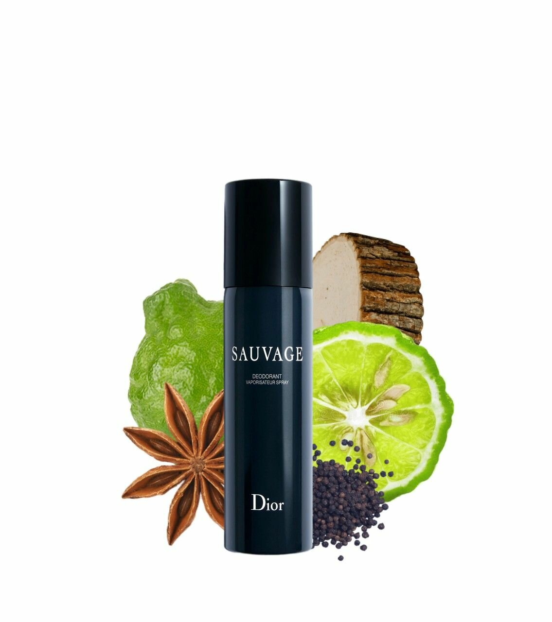 Дезодорант-спрей Dior "Sauvage", мужской, свежесть и защита, 150 мл "Без слюды"