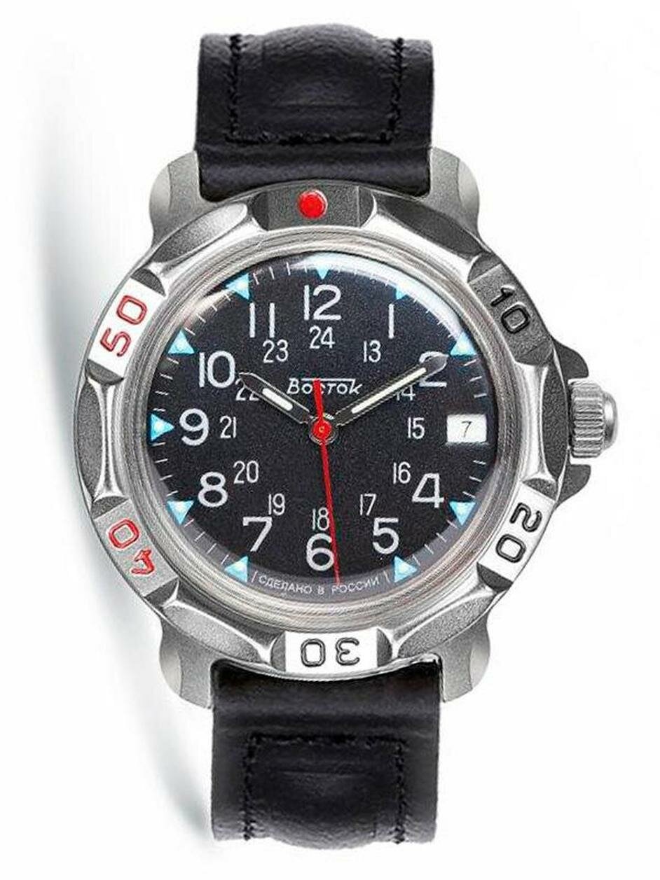 Наручные часы Восток Командирские  черный серебристый