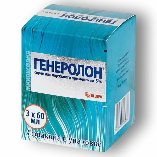 Генеролон спрей для наружного применения 5 % 60 мл 3 шт