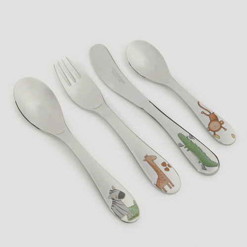 Изображение товара Столовые приборы, детские, 1 перс, 4 пр, сталь, Сафари, Jungle