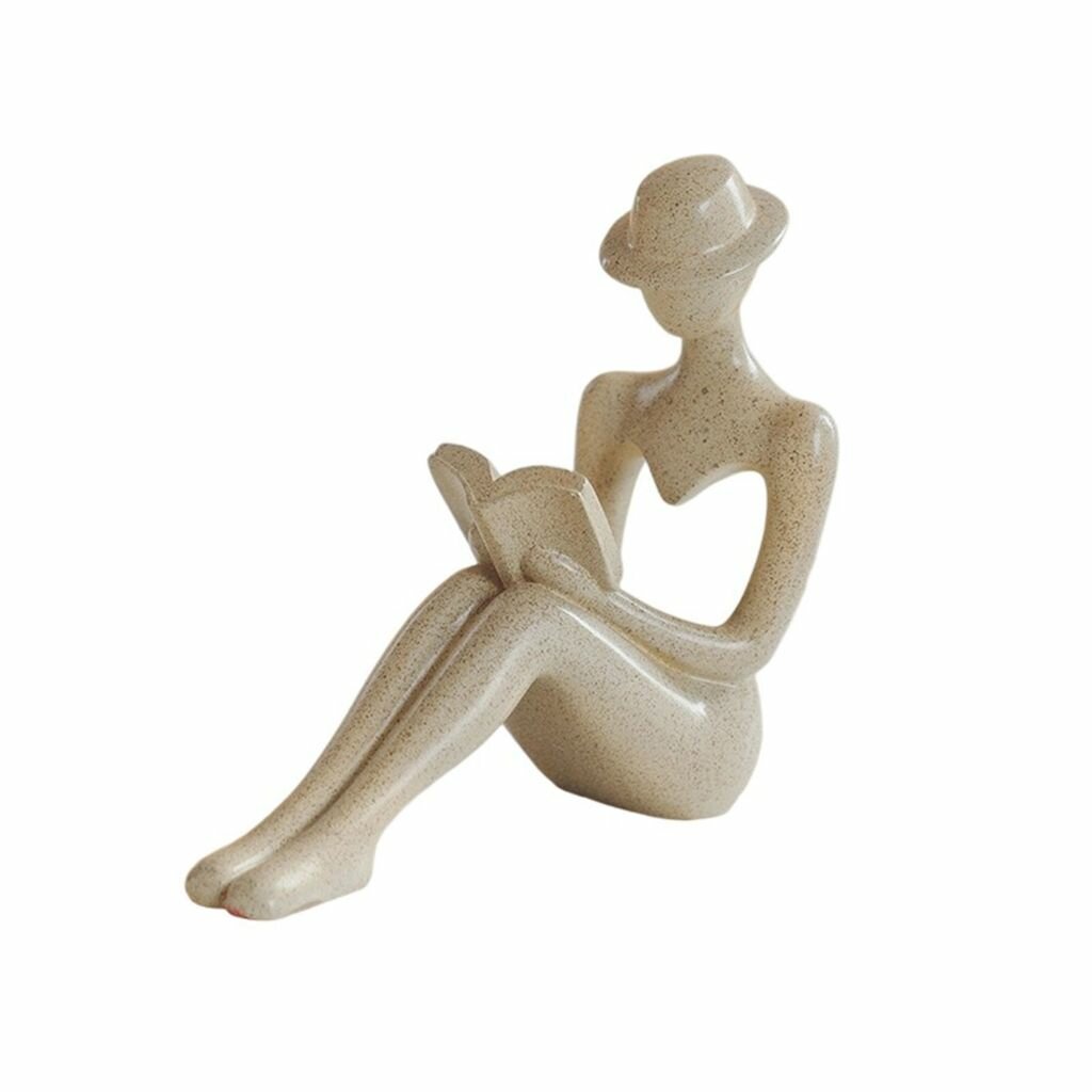 Статуэтки, (1шт) Художественные абстрактные фигурные украшения-серый-чтение абстрактных фигур