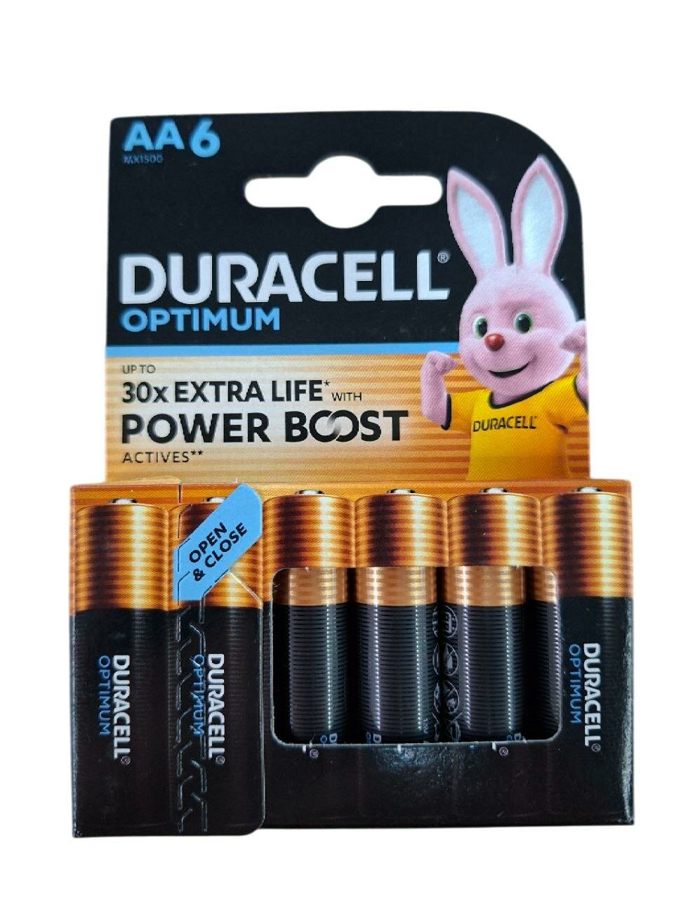 Батарейка Duracell LR6/AA Alkaline Optimum MX1500 BL6  6шт.