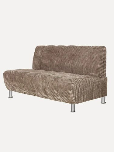 Изображение товара Диван прямой микс 119х65х84 см, нераскладной, коричневый плюш-велюр