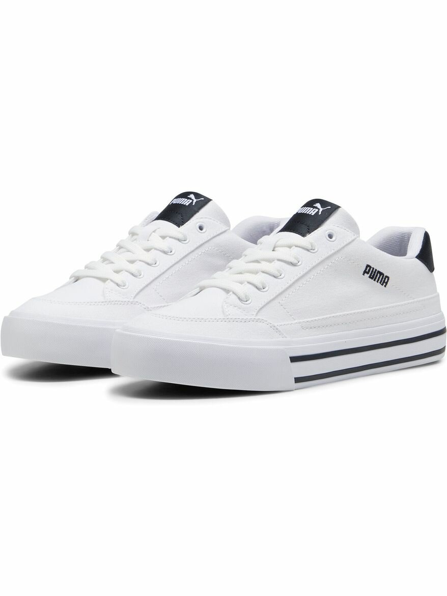 Кеды PUMA Court Classic Vulc, полнота F, размер 7 UK, белый/черный