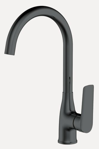 Изображение товара ESKO. Смеситель для кухни Lagos Gun Metal с поворотным изливом, цвет оружейная сталь