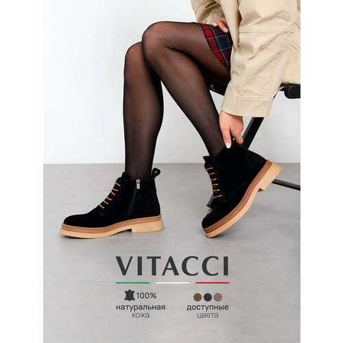 фото Ботинки vitacci, размер 39, черный