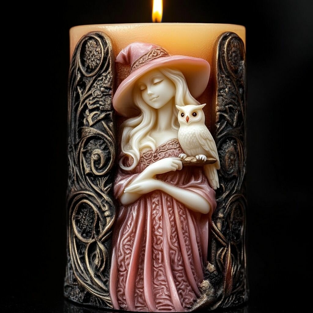 Силиконовая форма "Ведьмины шалости", для свечей, силикон, длина 11 см, комплект 1 шт