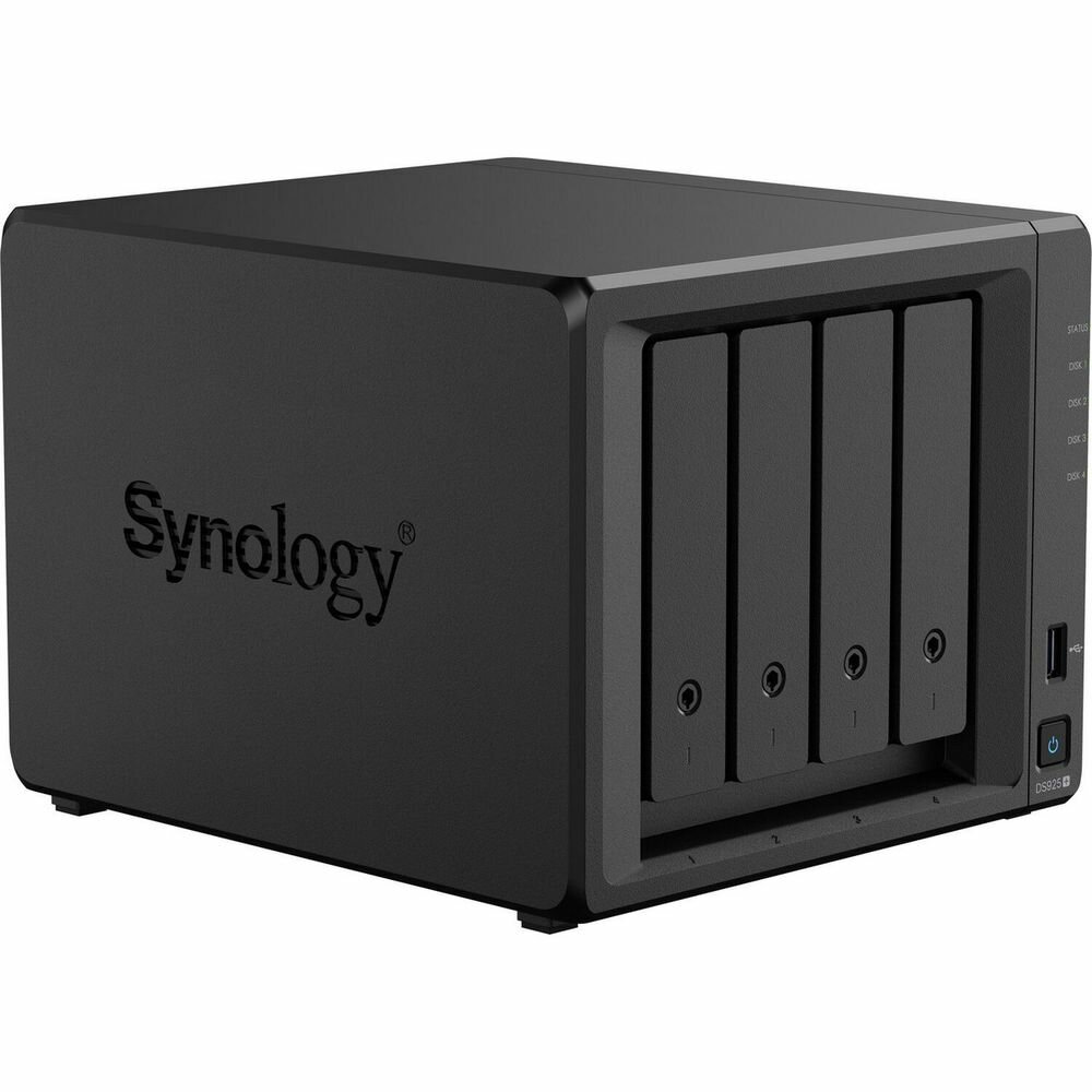 Synology Платформа СХД Synology DS925+ 4 Bay (Max.9) 2xM.2 2xGLAN 4GB (Max.32GB) DDR4 2xUSB DS925+