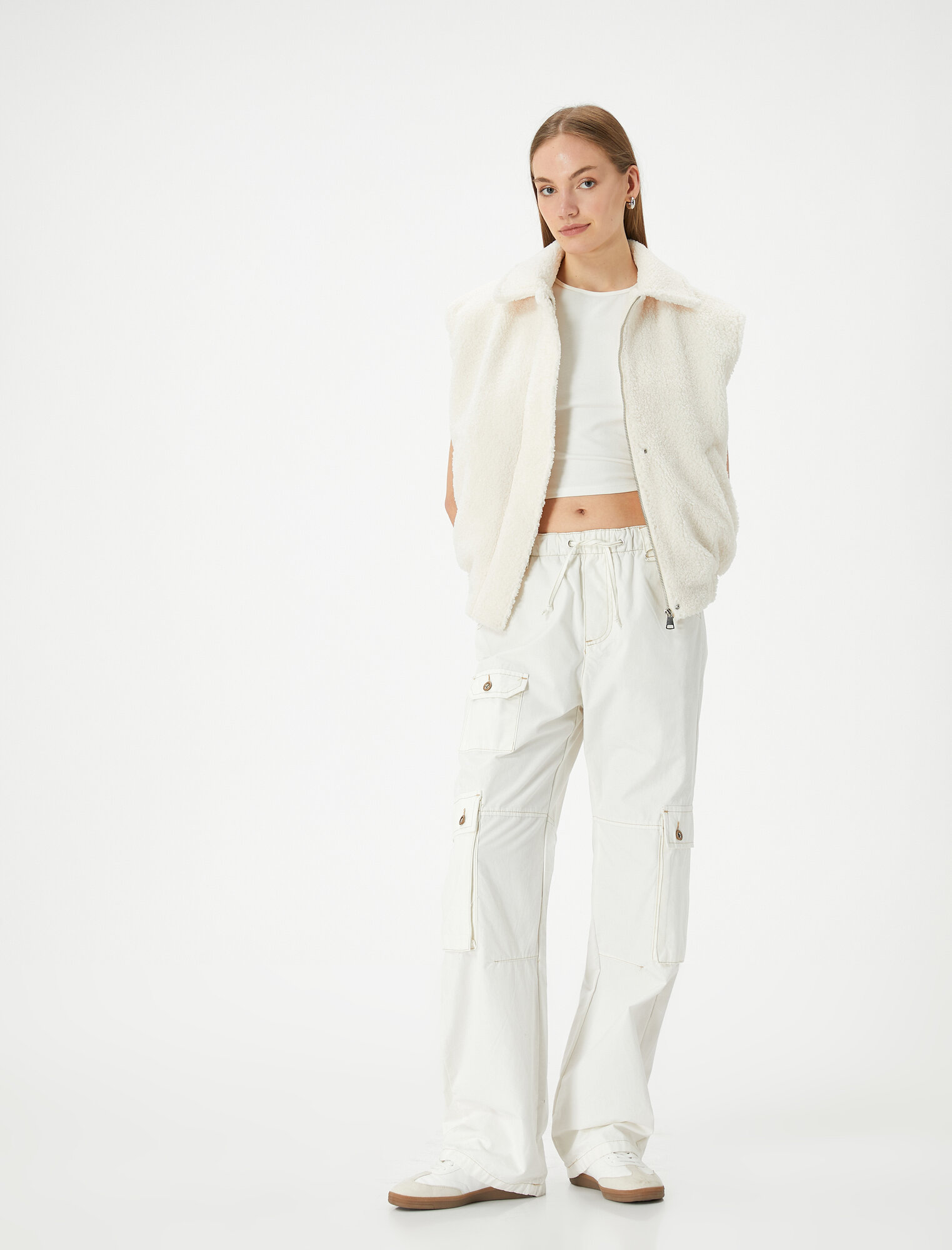 Жилет KOTON, размер 40, экрю